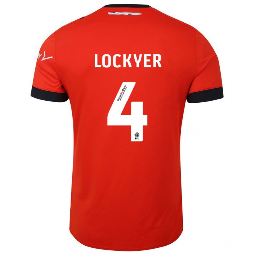 Women Football Tom Lockyer #4 Orange Black Home Jersey 2024/25 T-Shirt Canada