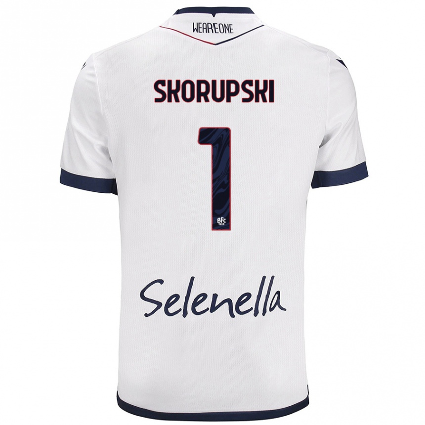 Women Football Lukasz Skorupski #1 White Royal Blue Away Jersey 2024/25 T-Shirt Canada