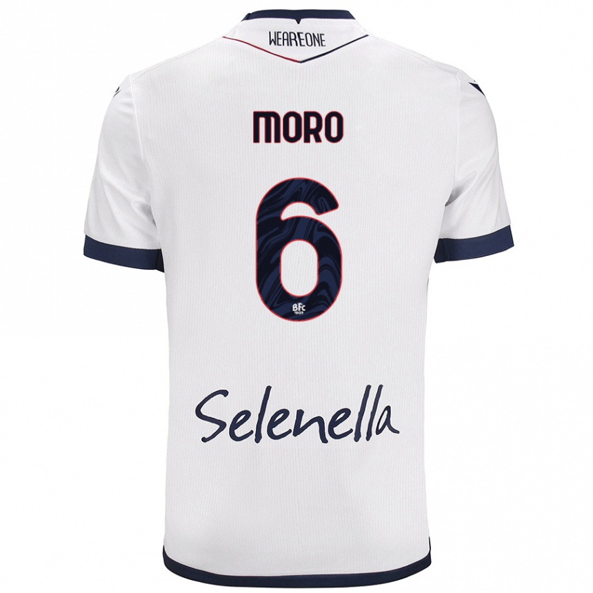 Women Football Nikola Moro #6 White Royal Blue Away Jersey 2024/25 T-Shirt Canada