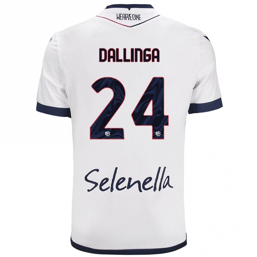 Women Football Thijs Dallinga #24 White Royal Blue Away Jersey 2024/25 T-Shirt Canada