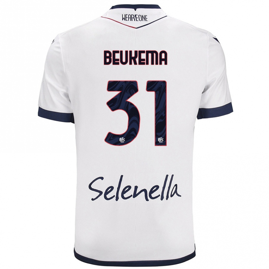 Women Football Sam Beukema #31 White Royal Blue Away Jersey 2024/25 T-Shirt Canada