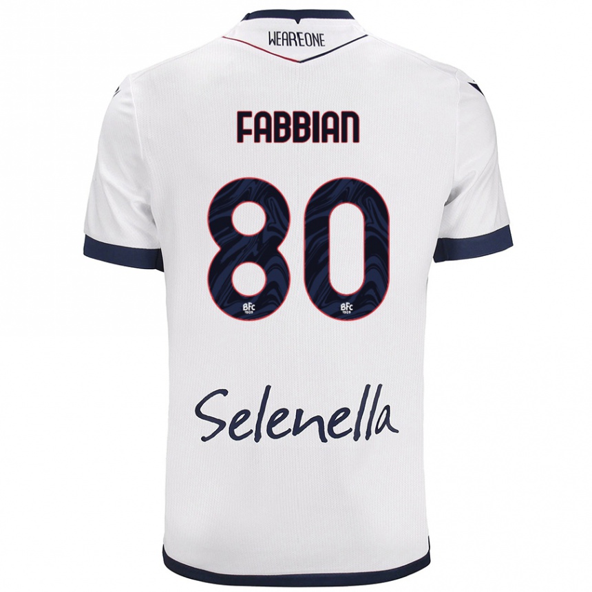 Women Football Giovanni Fabbian #80 White Royal Blue Away Jersey 2024/25 T-Shirt Canada