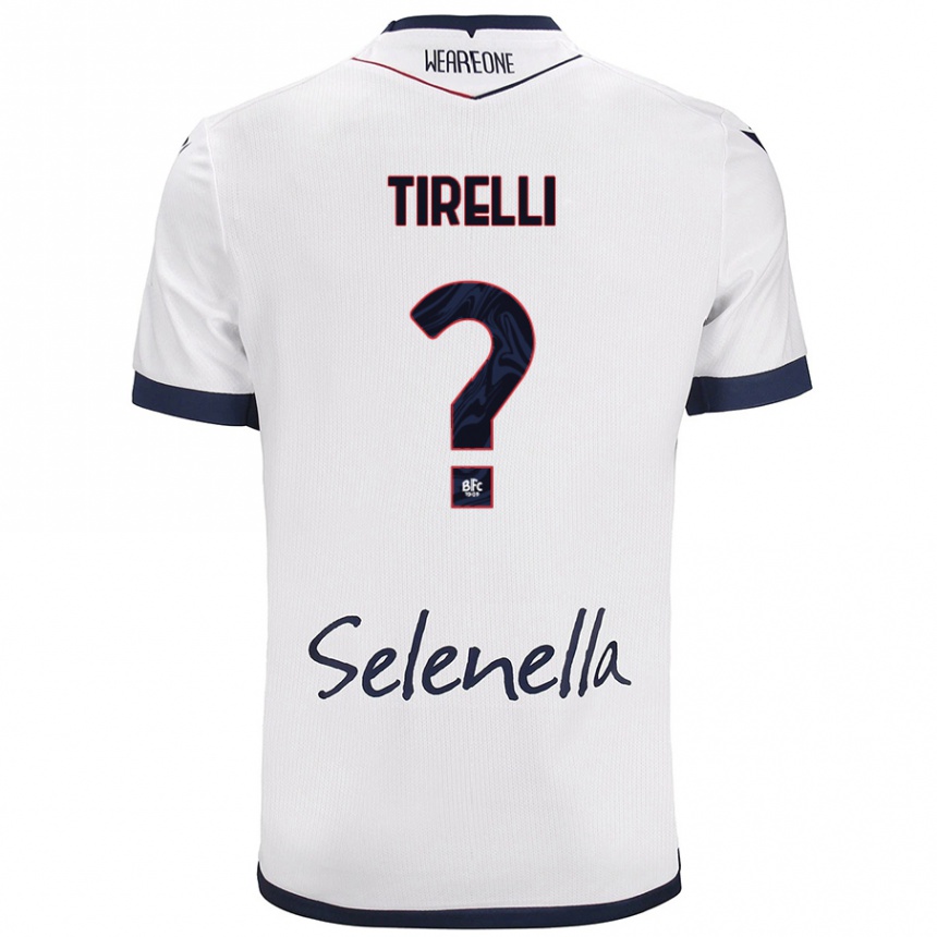 Women Football Manuel Tirelli #0 White Royal Blue Away Jersey 2024/25 T-Shirt Canada