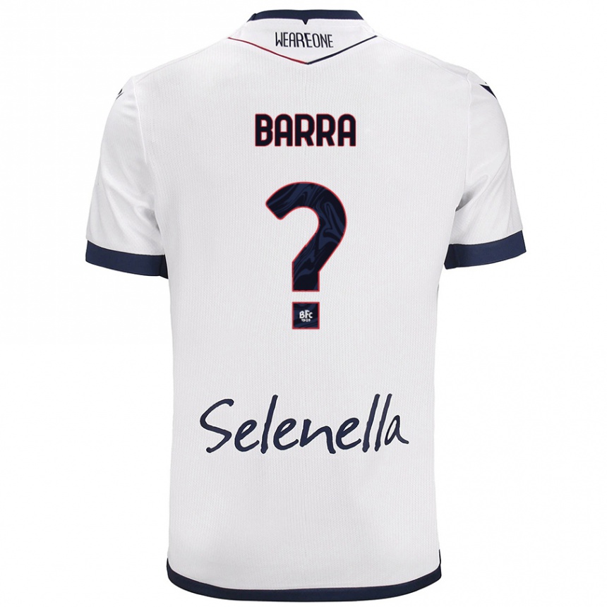 Women Football Edoardo Barra #0 White Royal Blue Away Jersey 2024/25 T-Shirt Canada