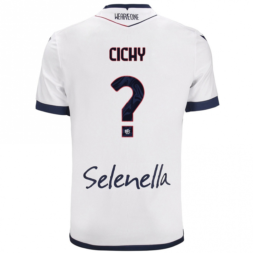 Women Football Natan Cichy #0 White Royal Blue Away Jersey 2024/25 T-Shirt Canada