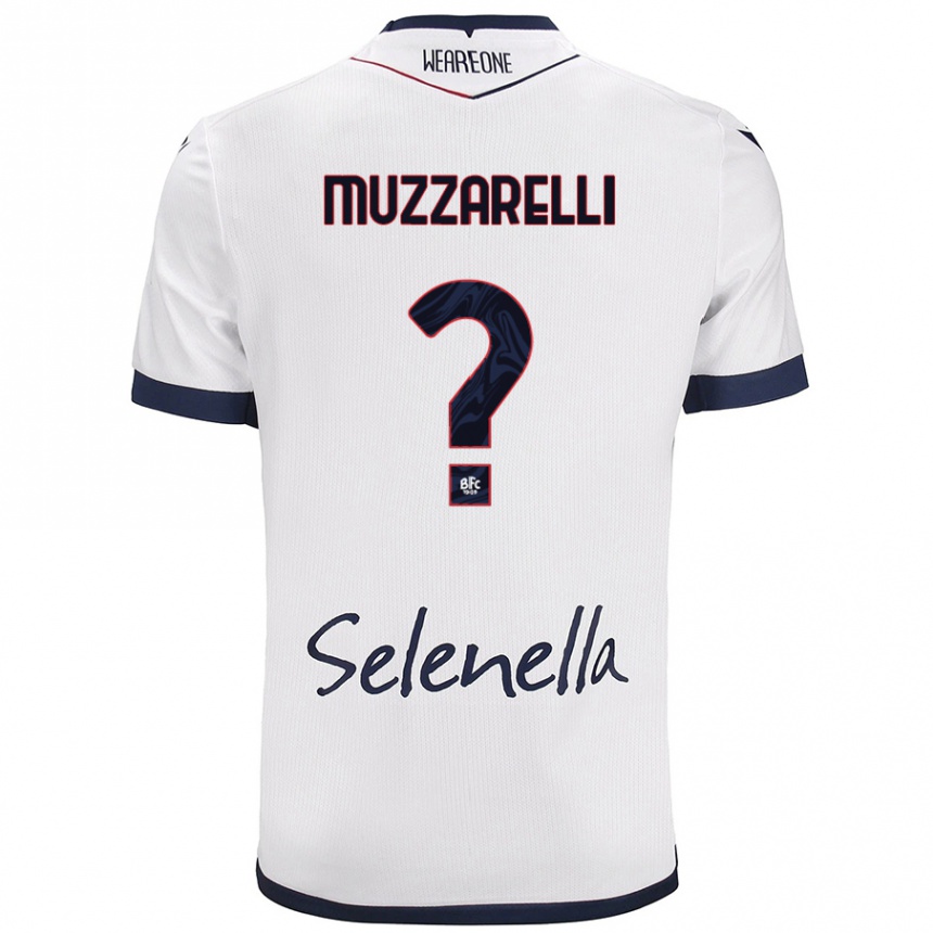 Women Football Lorenzo Muzzarelli #0 White Royal Blue Away Jersey 2024/25 T-Shirt Canada