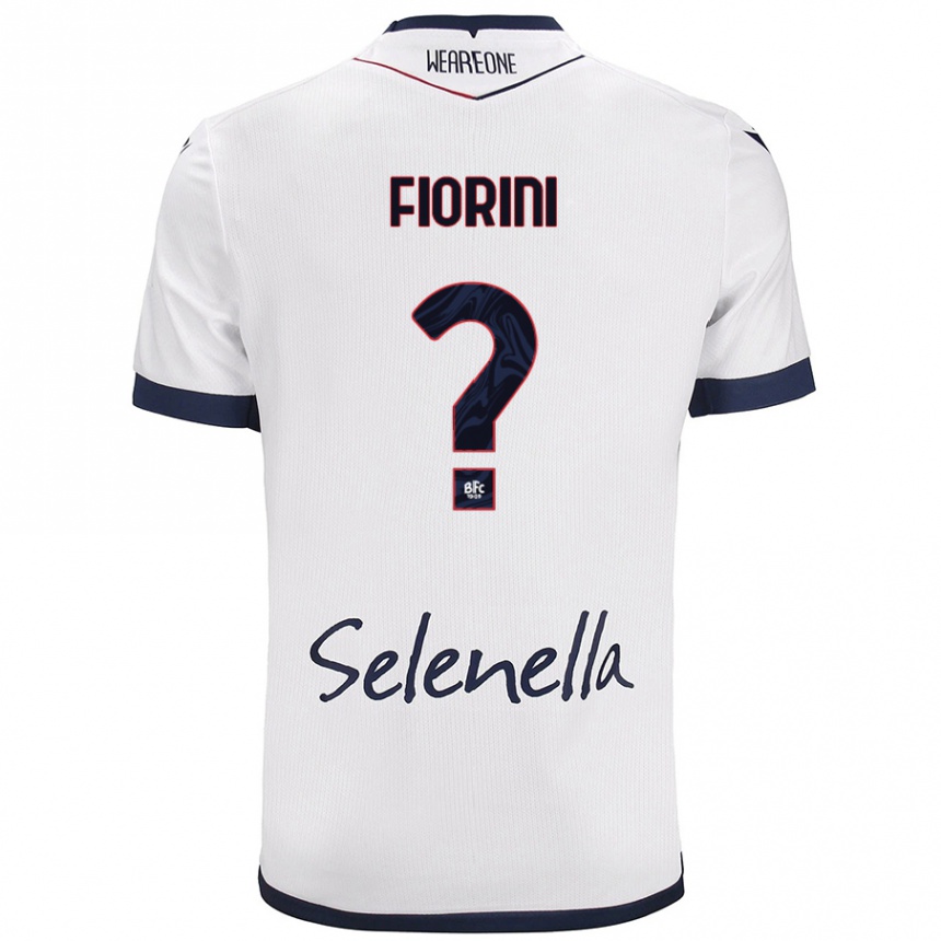 Women Football Mattia Fiorini #0 White Royal Blue Away Jersey 2024/25 T-Shirt Canada