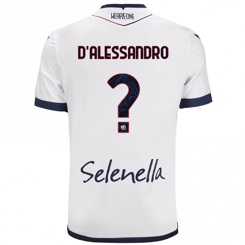 Women Football Giuliano D'alessandro #0 White Royal Blue Away Jersey 2024/25 T-Shirt Canada