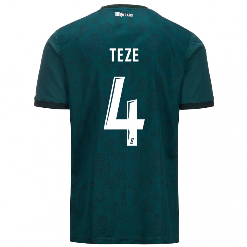 Femme Football Maillot Teze #4 Vert Foncé Tenues Extérieur 2024/25 Canada