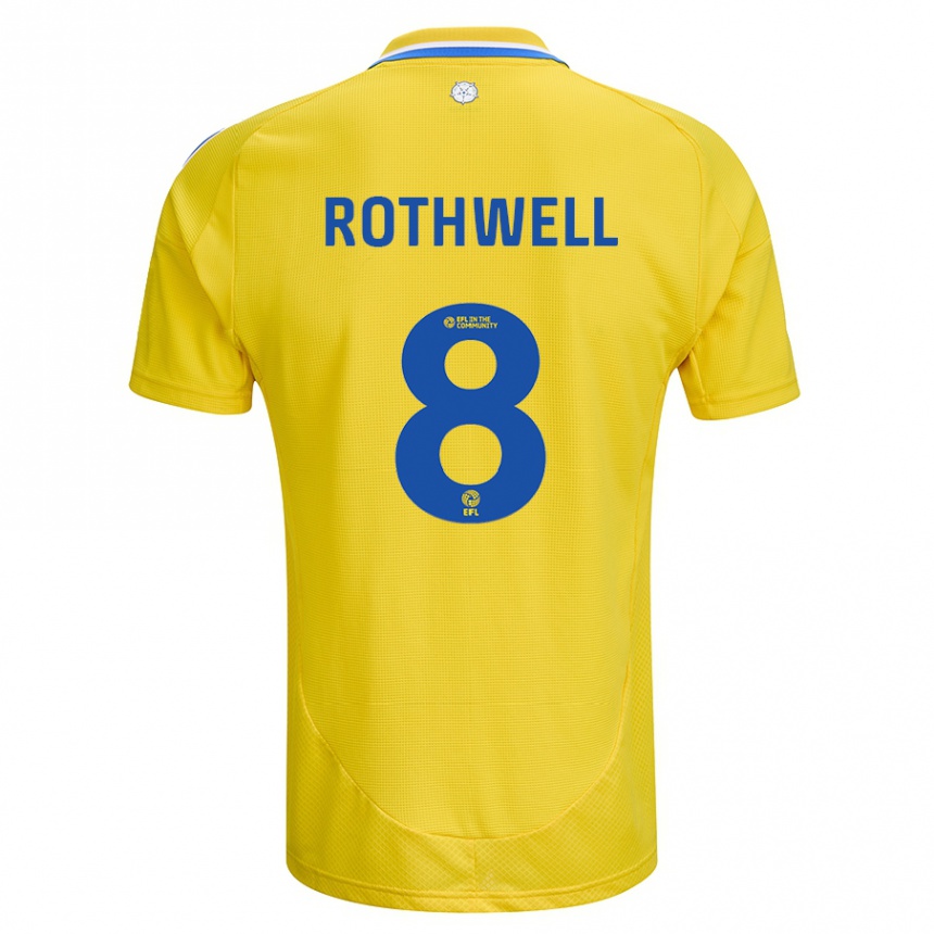 Femme Football Maillot Joe Rothwell #8 Jaune Bleu Tenues Extérieur 2024/25 Canada