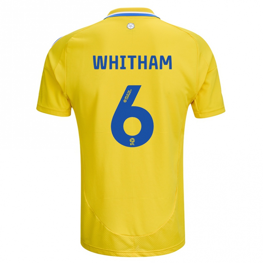 Femme Football Maillot Danielle Whitham #6 Jaune Bleu Tenues Extérieur 2024/25 Canada