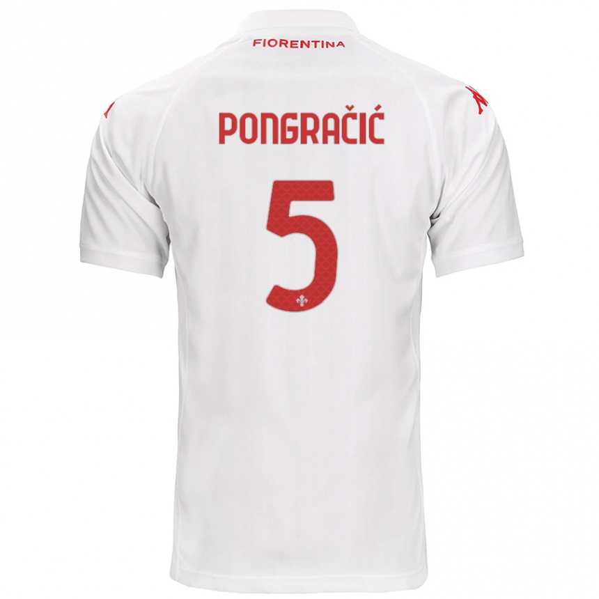 Women Football Marin Pongračić #5 White Away Jersey 2024/25 T-Shirt Canada