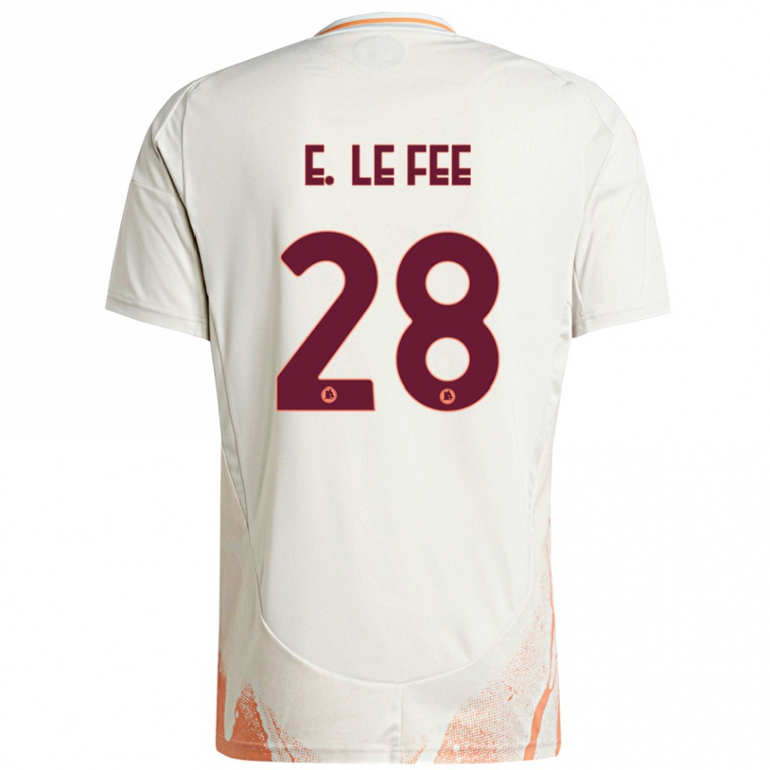 Women Football Enzo Le Fée #28 Cream White Orange Away Jersey 2024/25 T-Shirt Canada