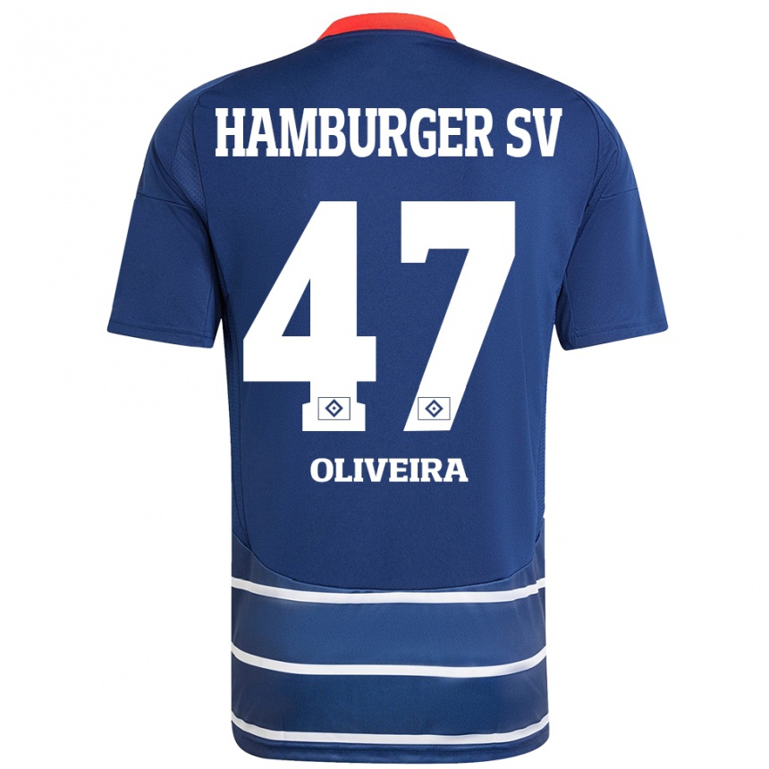 Femme Football Maillot Nicolas Oliveira #47 Bleu Foncé Tenues Extérieur 2024/25 Canada