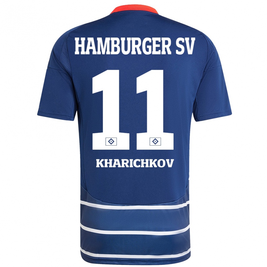 Femme Football Maillot Valentyn Kharichkov #11 Bleu Foncé Tenues Extérieur 2024/25 Canada