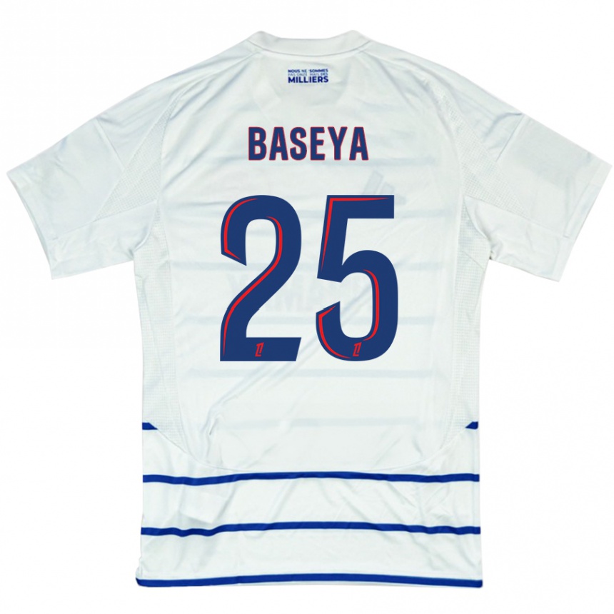 Femme Football Maillot Steven Baseya #25 Blanc Bleu Tenues Extérieur 2024/25 Canada