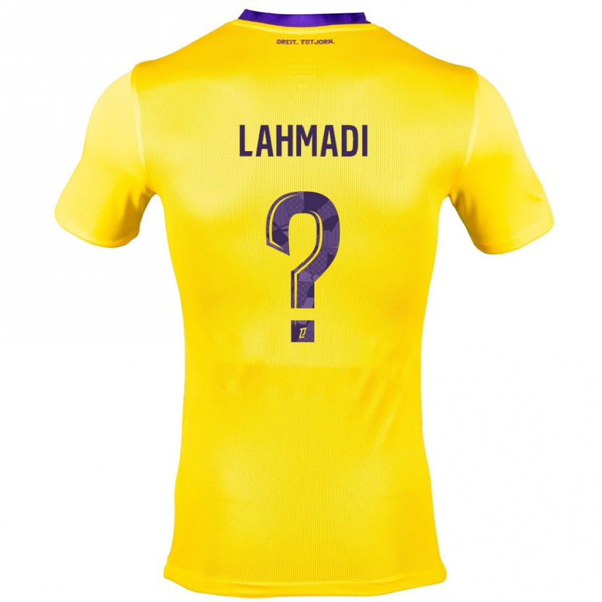 Women Football Noah Lahmadi #0 Yellow Purple Away Jersey 2024/25 T-Shirt Canada