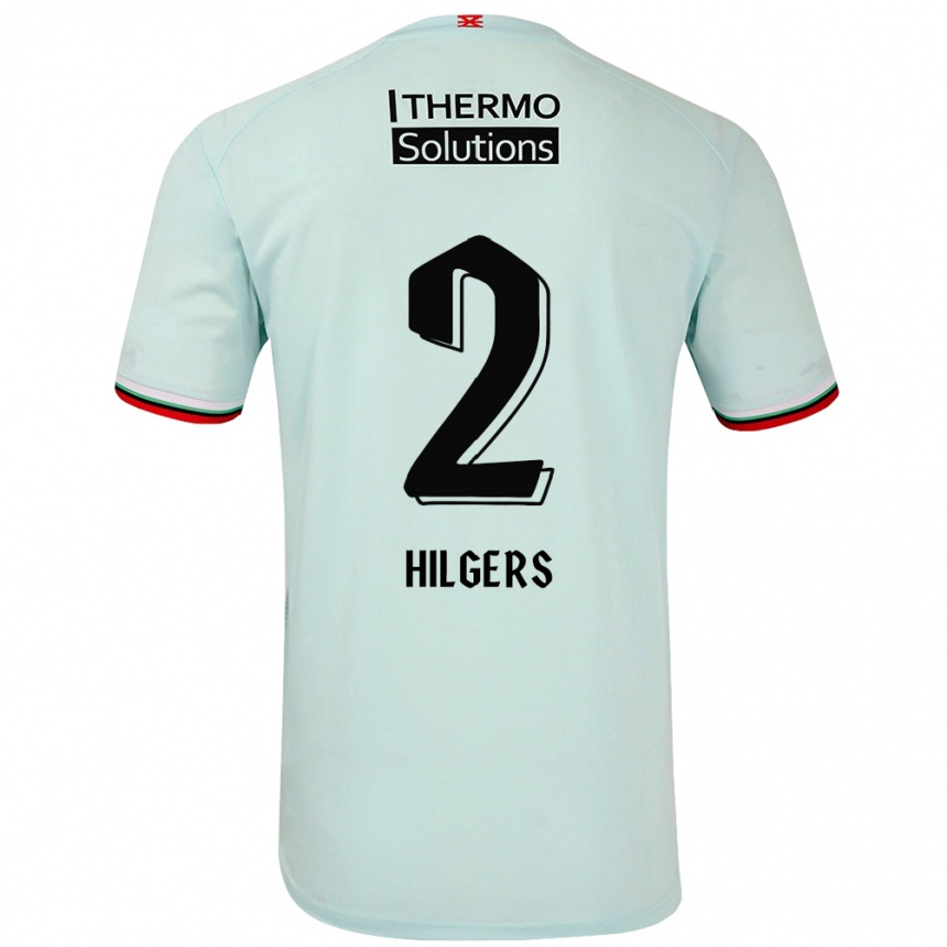 Women Football Mees Hilgers #2 Light Green Away Jersey 2024/25 T-Shirt Canada