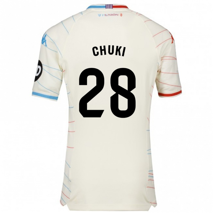 Women Football Chuki #28 White Red Blue Away Jersey 2024/25 T-Shirt Canada