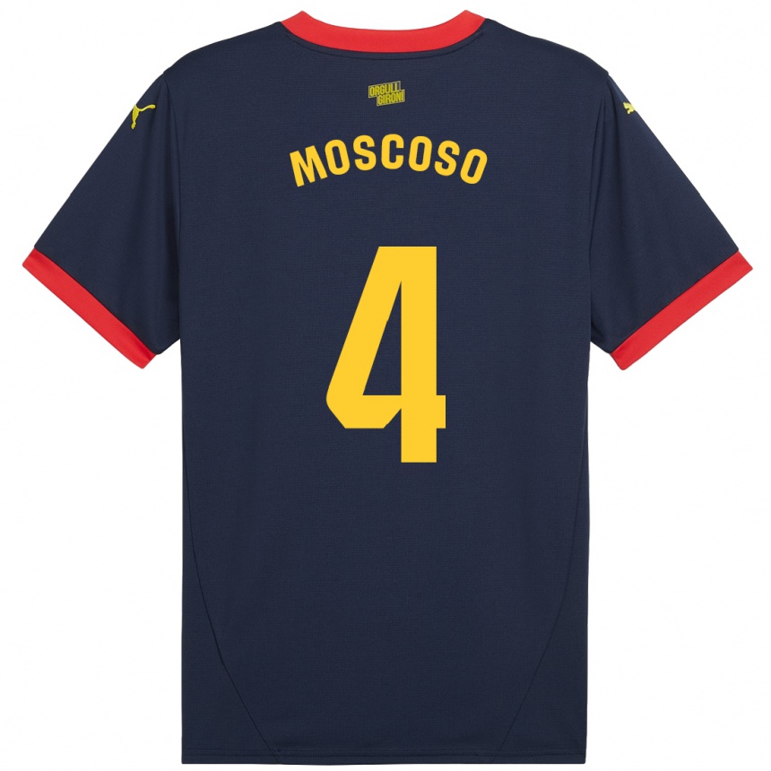 Women Football Miriam Moscoso #4 Navy Red Away Jersey 2024/25 T-Shirt Canada