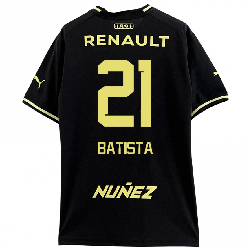 Femme Football Maillot Facundo Batista #21 Noir Jaune Tenues Extérieur 2024/25 Canada