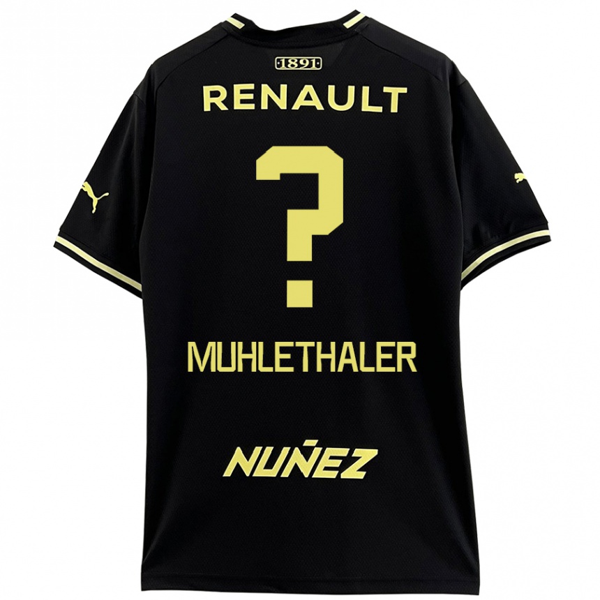 Femme Football Maillot Stiven Muhlethaler #0 Noir Jaune Tenues Extérieur 2024/25 Canada