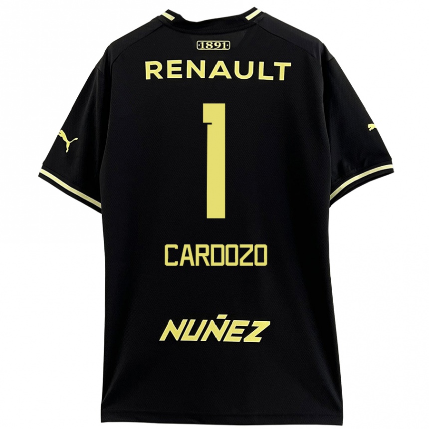 Femme Football Maillot Thiago Cardozo #1 Noir Jaune Tenues Extérieur 2024/25 Canada