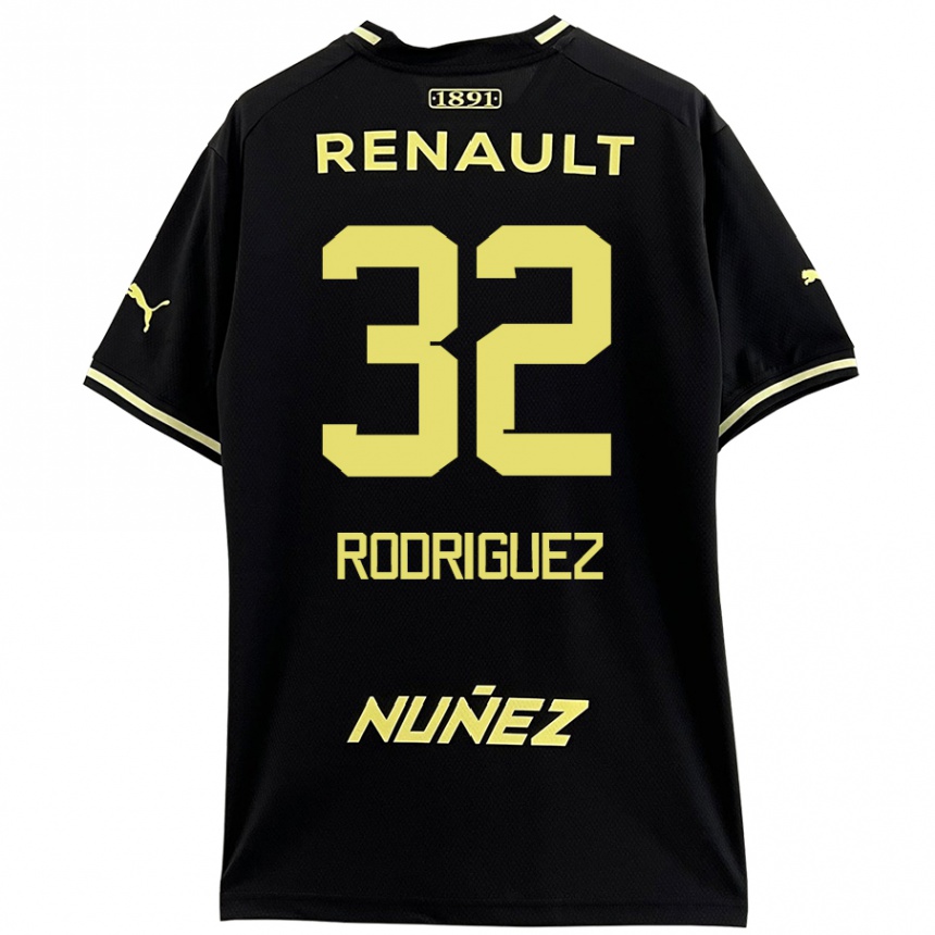 Femme Football Maillot Randall Rodríguez #32 Noir Jaune Tenues Extérieur 2024/25 Canada