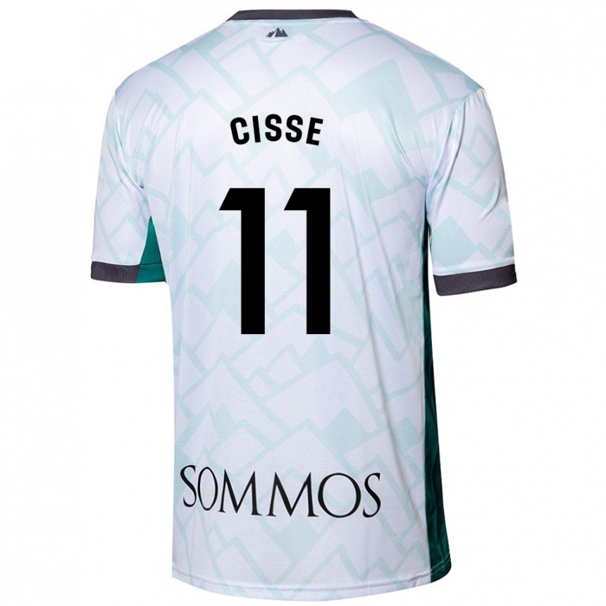 Femme Football Maillot Bakary Cissé #11 Blanc Vert Tenues Extérieur 2024/25 Canada