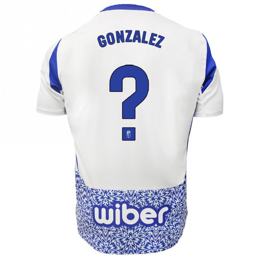 Femme Football Maillot Paco González #0 Blanc Bleu Tenues Extérieur 2024/25 Canada