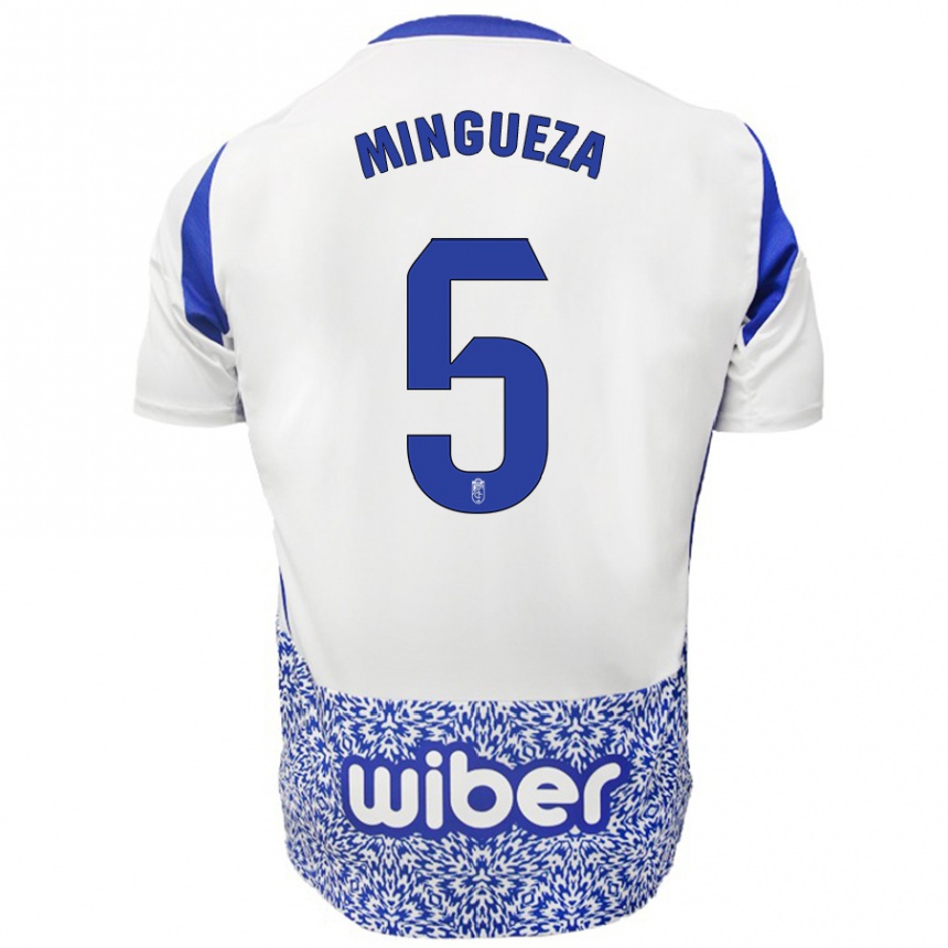 Femme Football Maillot Ariadna Mingueza #5 Blanc Bleu Tenues Extérieur 2024/25 Canada