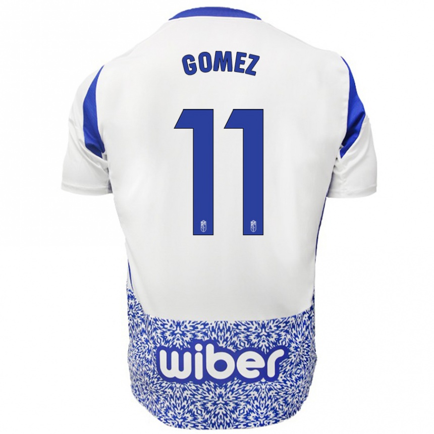 Women Football Andrea Gómez #11 White Blue Away Jersey 2024/25 T-Shirt Canada