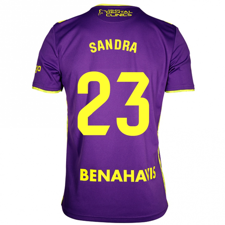 Femme Football Maillot Sandra #23 Violet Jaune Tenues Extérieur 2024/25 Canada