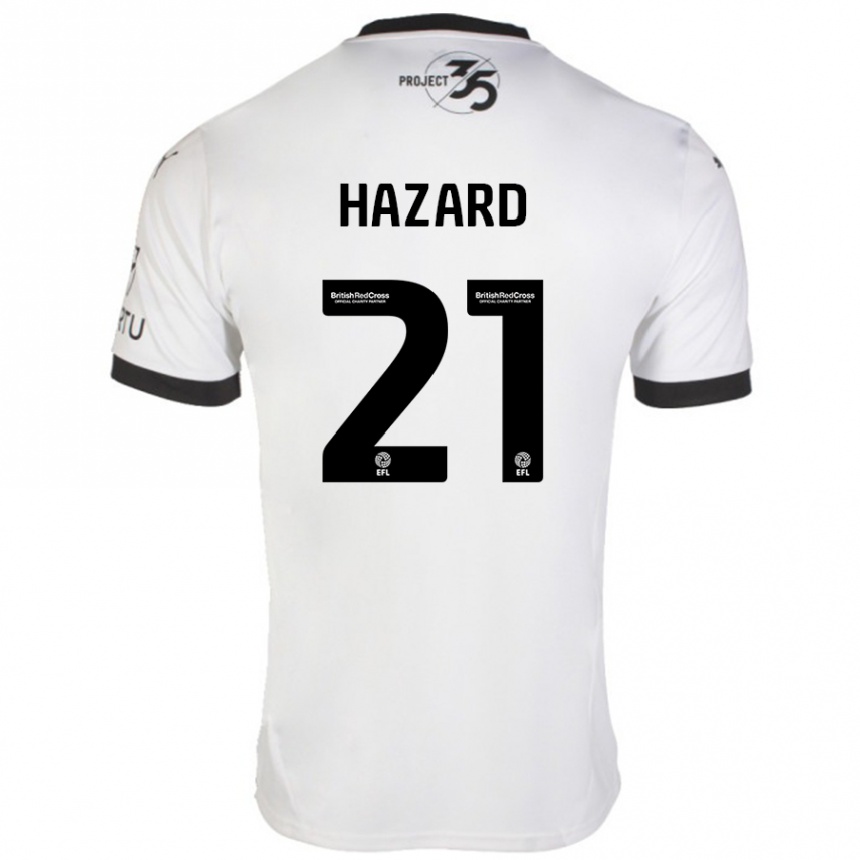 Femme Football Maillot Conor Hazard #21 Blanc Noir Tenues Extérieur 2024/25 Canada