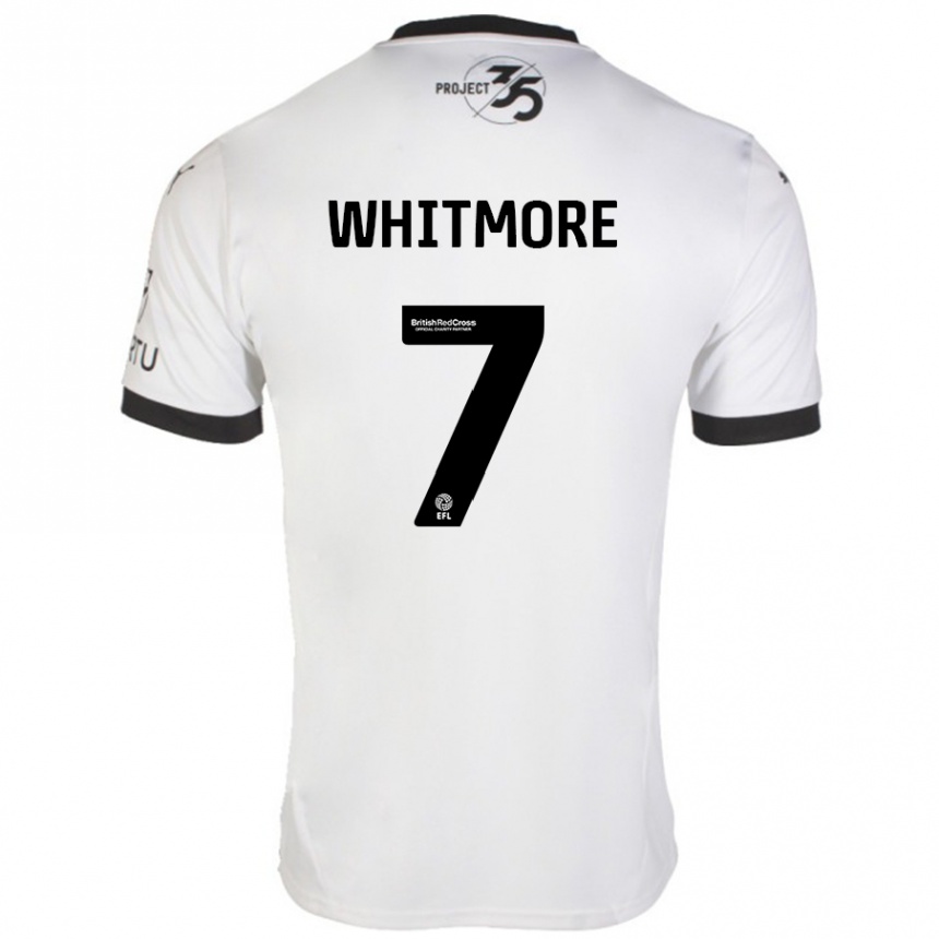 Femme Football Maillot Charlotte Whitmore #7 Blanc Noir Tenues Extérieur 2024/25 Canada