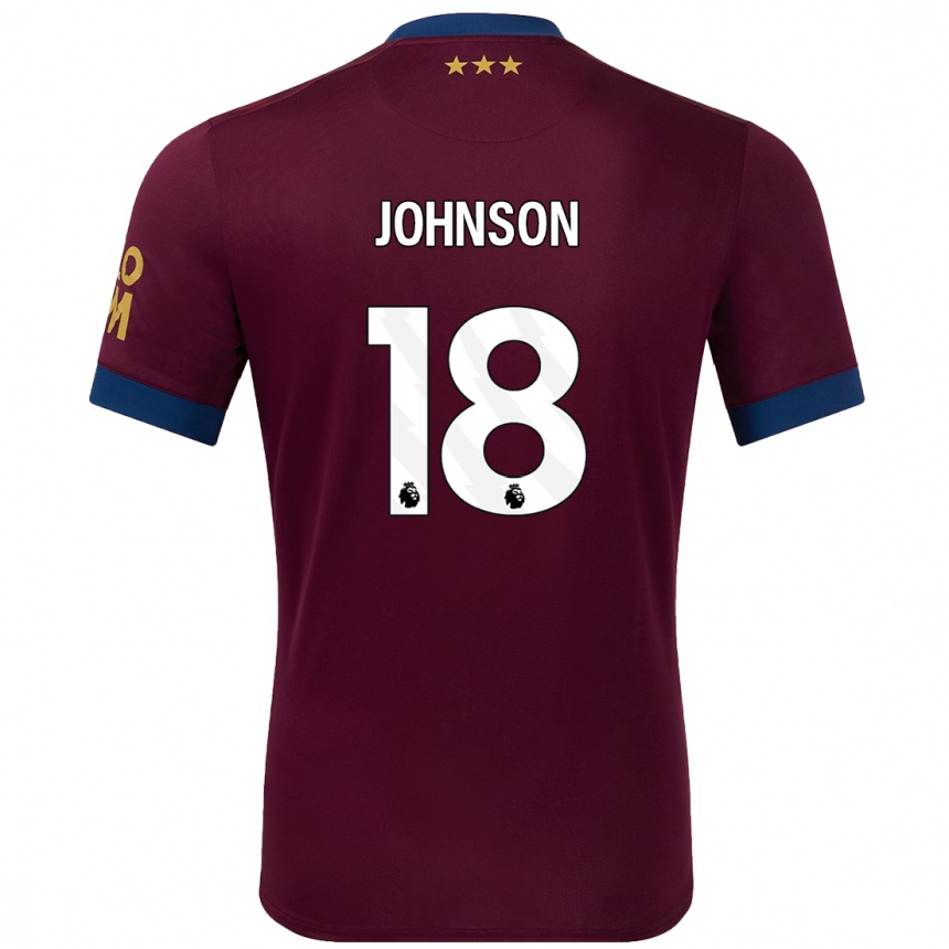 Women Football Ben Johnson #18 Brown Away Jersey 2024/25 T-Shirt Canada