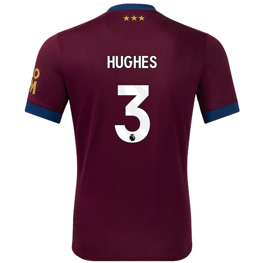 Women Football Summer Hughes #3 Brown Away Jersey 2024/25 T-Shirt Canada