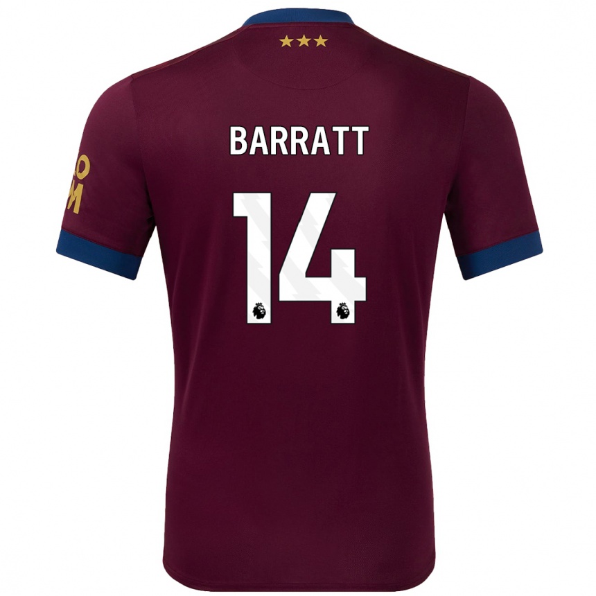 Women Football Zoe Barratt #14 Brown Away Jersey 2024/25 T-Shirt Canada