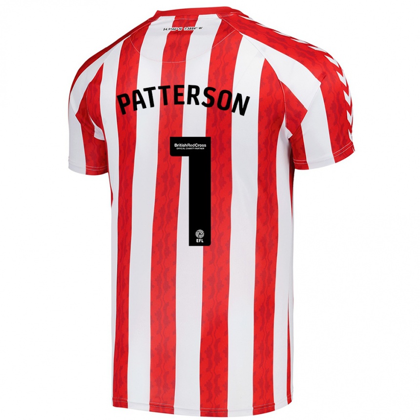 Enfant Football Maillot Anthony Patterson #1 Rouge Blanc Tenues Domicile 2024/25 Canada