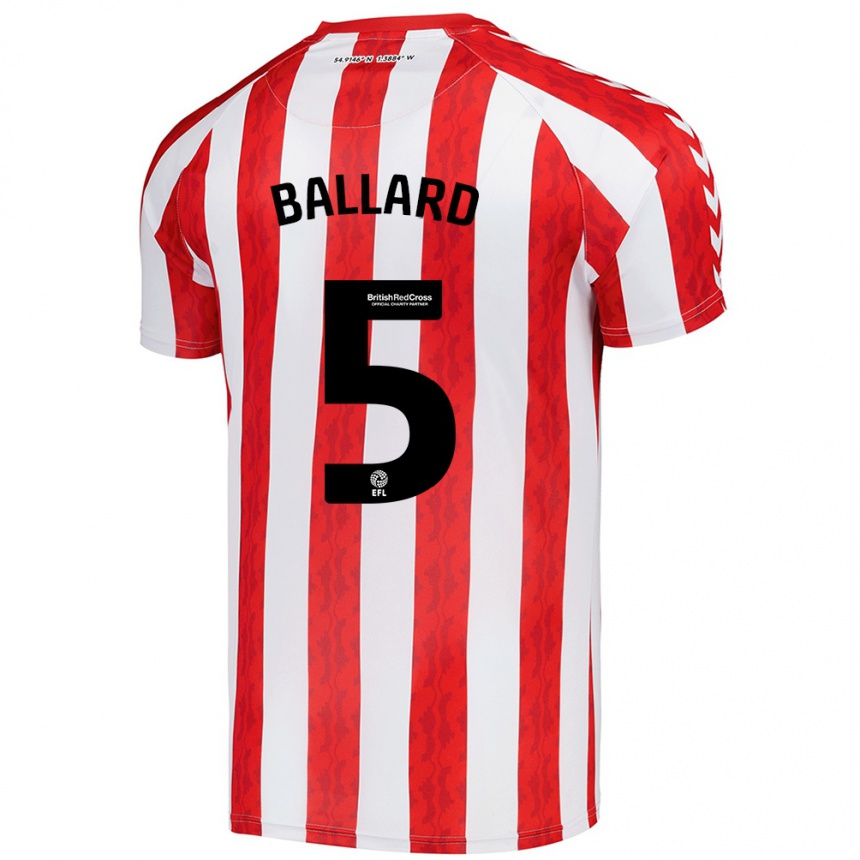 Enfant Football Maillot Daniel Ballard #5 Rouge Blanc Tenues Domicile 2024/25 Canada