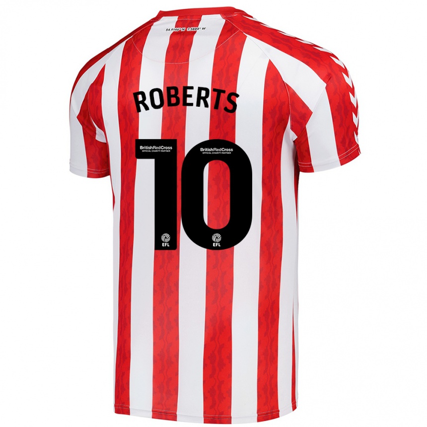 Enfant Football Maillot Patrick Roberts #10 Rouge Blanc Tenues Domicile 2024/25 Canada