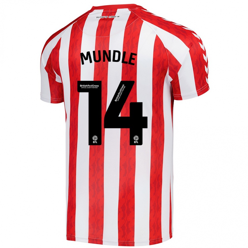 Enfant Football Maillot Romaine Mundle #14 Rouge Blanc Tenues Domicile 2024/25 Canada