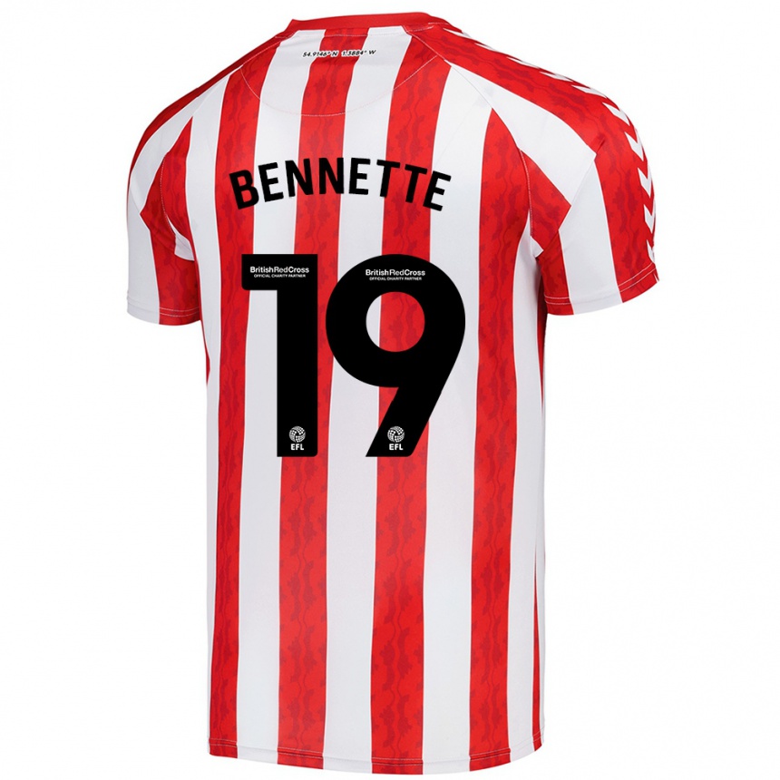 Enfant Football Maillot Jewison Bennette #19 Rouge Blanc Tenues Domicile 2024/25 Canada