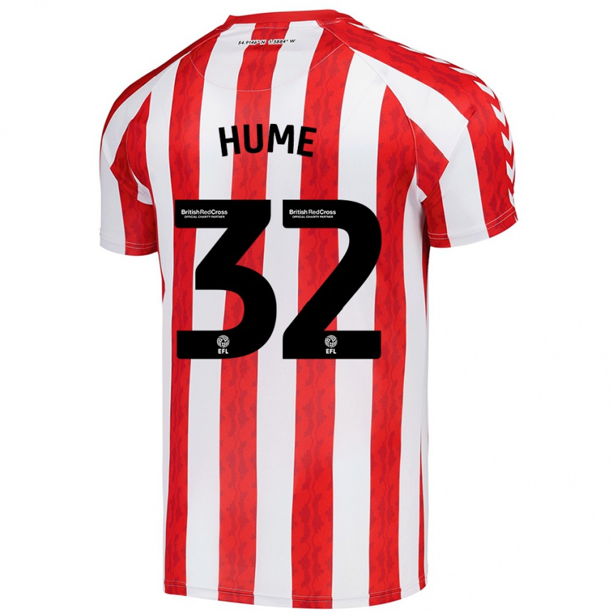 Enfant Football Maillot Trai Hume #32 Rouge Blanc Tenues Domicile 2024/25 Canada