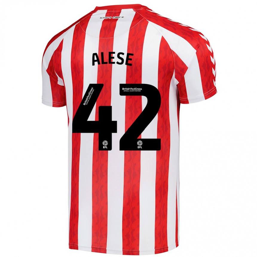 Enfant Football Maillot Aji Alese #42 Rouge Blanc Tenues Domicile 2024/25 Canada