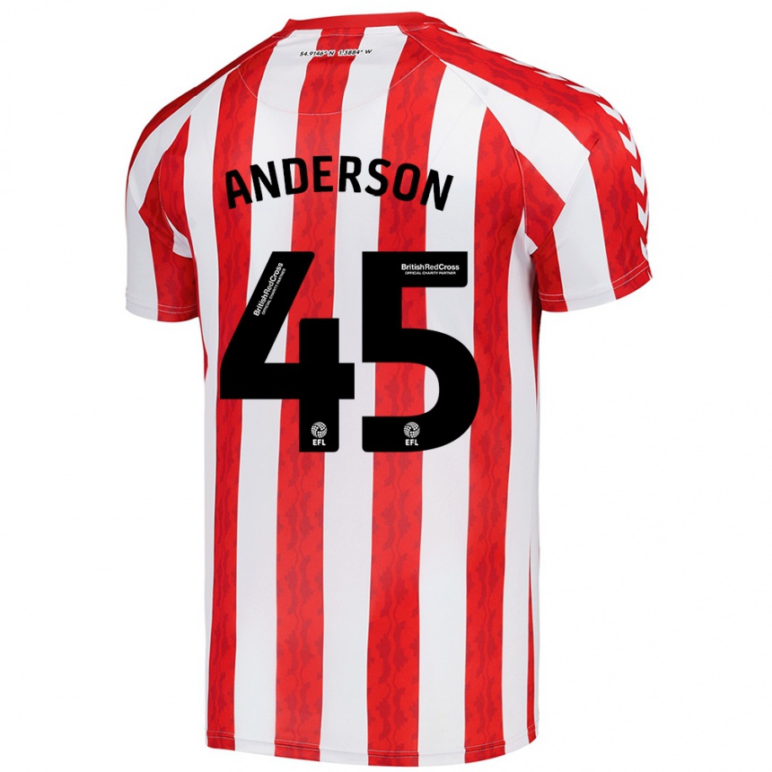 Enfant Football Maillot Joe Anderson #45 Rouge Blanc Tenues Domicile 2024/25 Canada