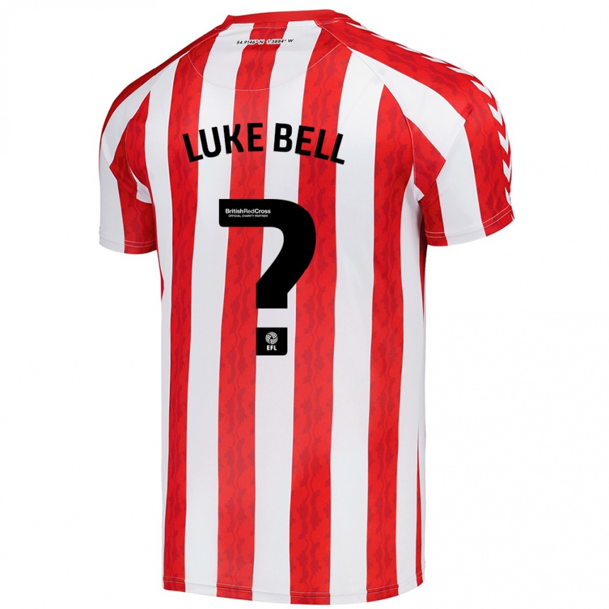 Enfant Football Maillot Luke Bell #0 Rouge Blanc Tenues Domicile 2024/25 Canada