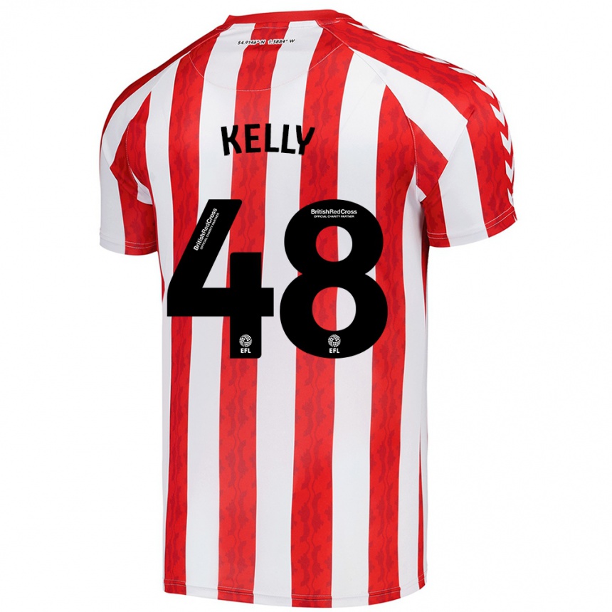 Enfant Football Maillot Caden Kelly #48 Rouge Blanc Tenues Domicile 2024/25 Canada