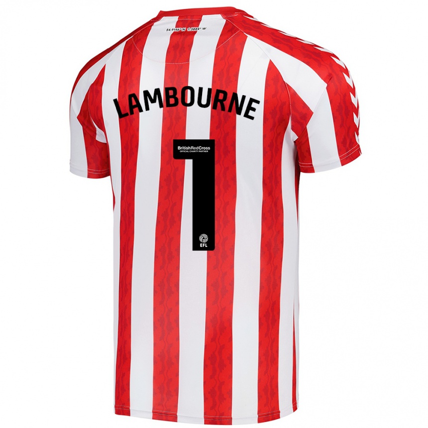 Kids Football Demi Lambourne #1 Red White Home Jersey 2024/25 T-Shirt Canada