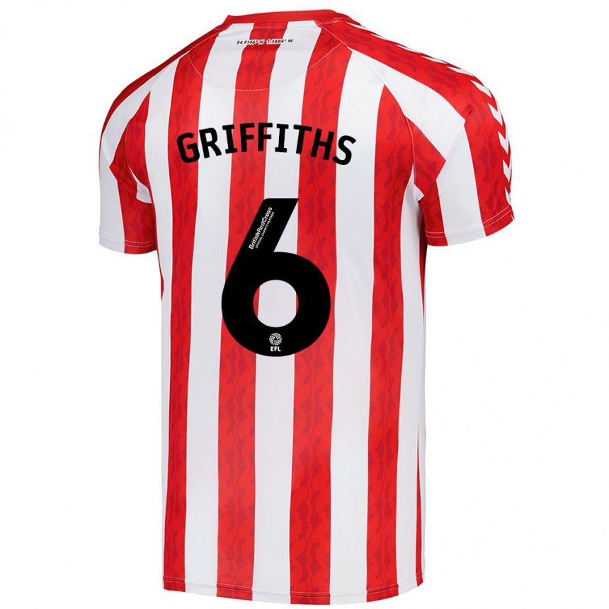 Enfant Football Maillot Louise Griffiths #6 Rouge Blanc Tenues Domicile 2024/25 Canada